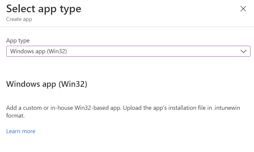 Select App Type