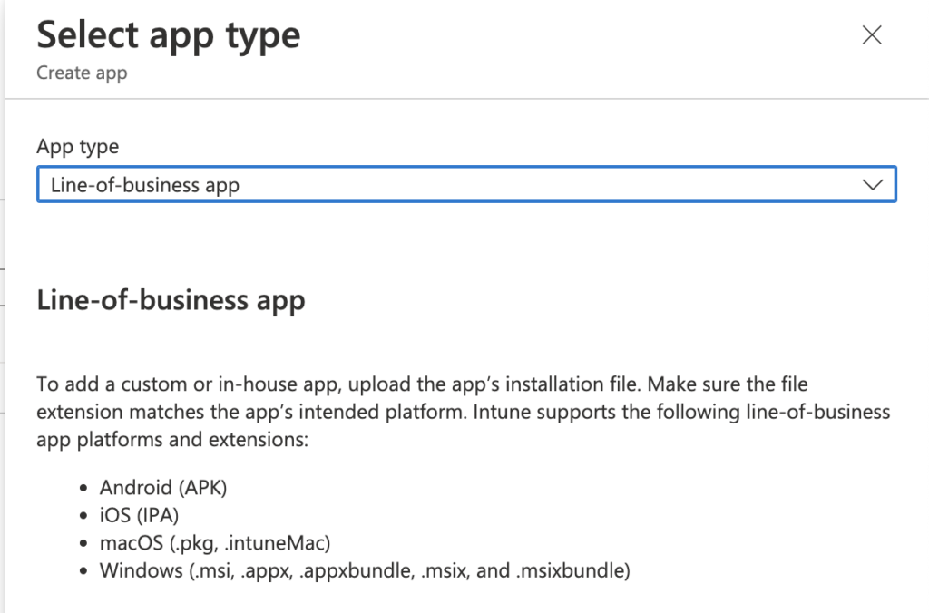 Choose App Type