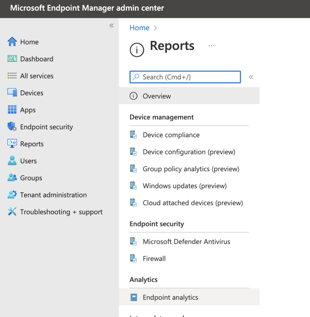 MEM Console Reports