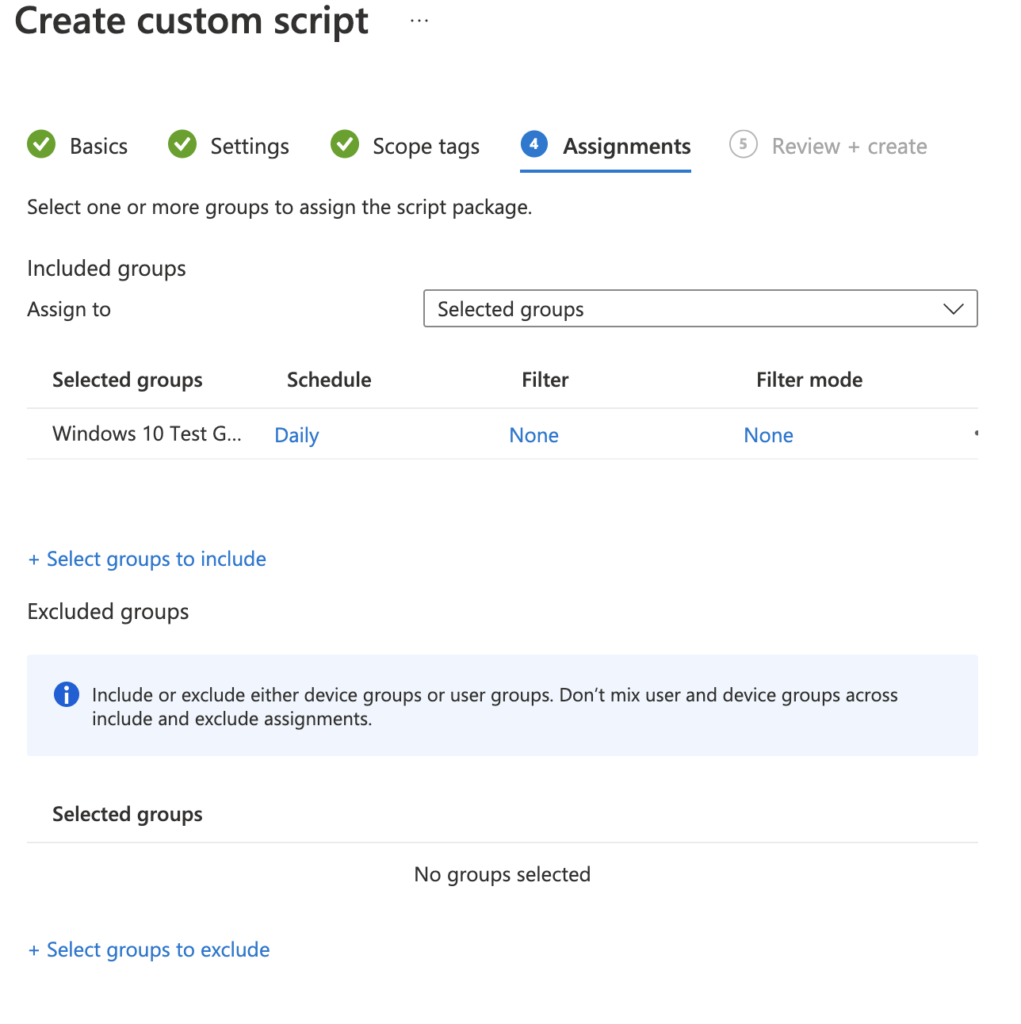 proactive remediation deployment assignments
