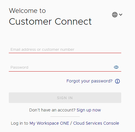 VMWare Customer Portal