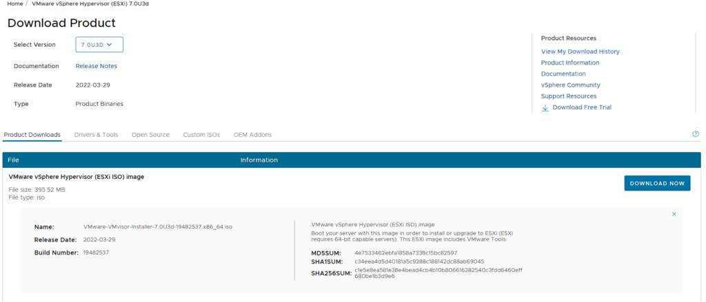 VMware ESXi Installer Download