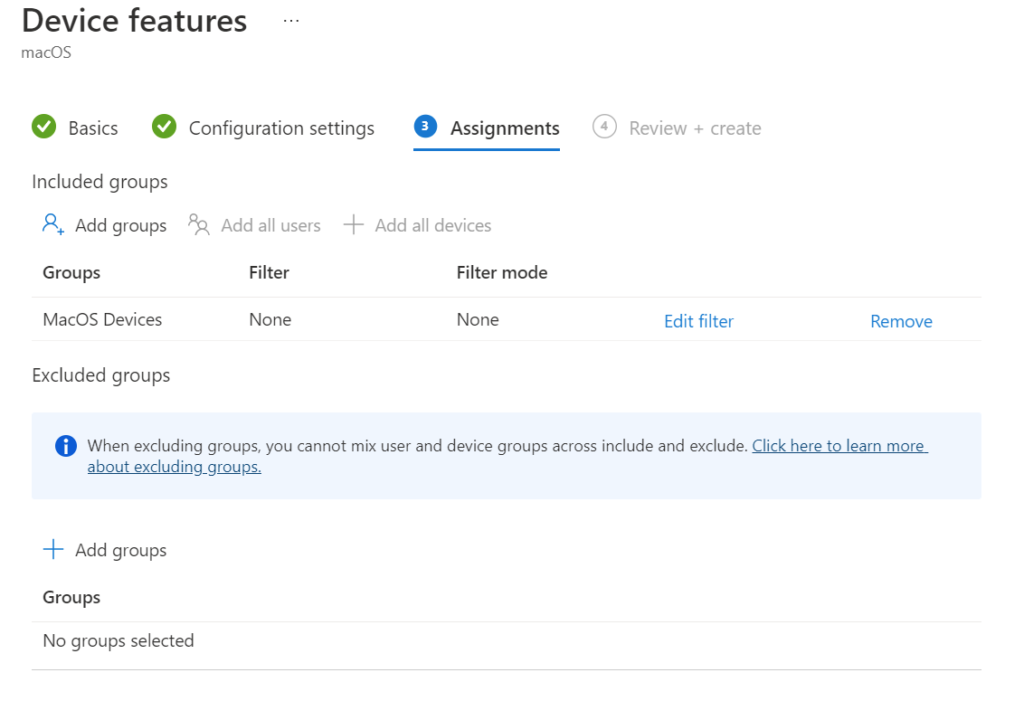 Assign a Group for Deployment for SSO for MacOS