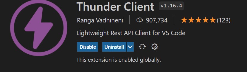 Thunder Client is a Lightweight REST API VS Code extensions
