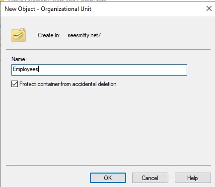 New Object - Organizational Unit
