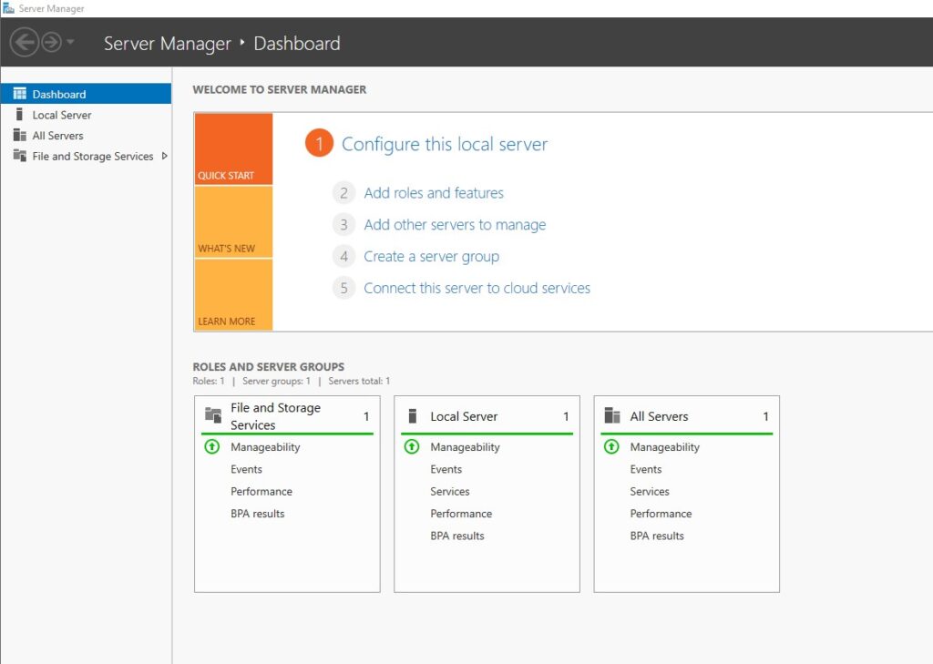 Windows Server Manager