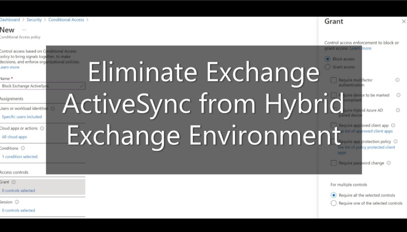 eliminate exchange activesync from hybrid environment