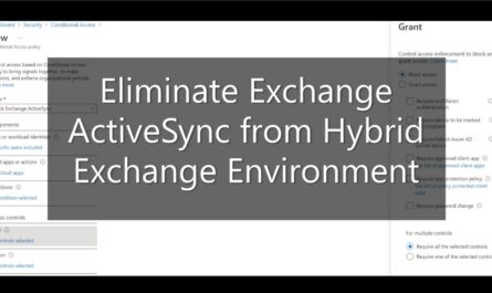 eliminate exchange activesync from hybrid environment
