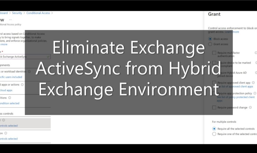 How to Eliminate Exchange ActiveSync from Hybrid Exchange Environment
