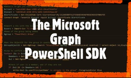 The Microsoft Graph PowerShell SDK