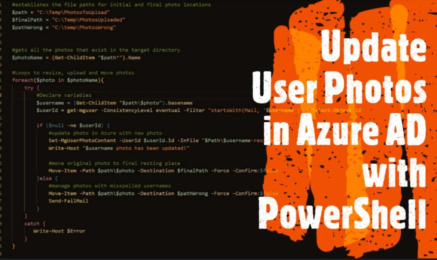 How to Update User Photos in Azure AD with PowerShell