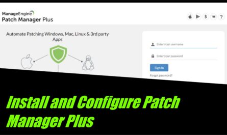 install and configure patch manager