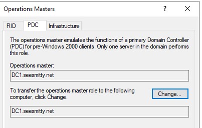 PDC emulator role for NTP