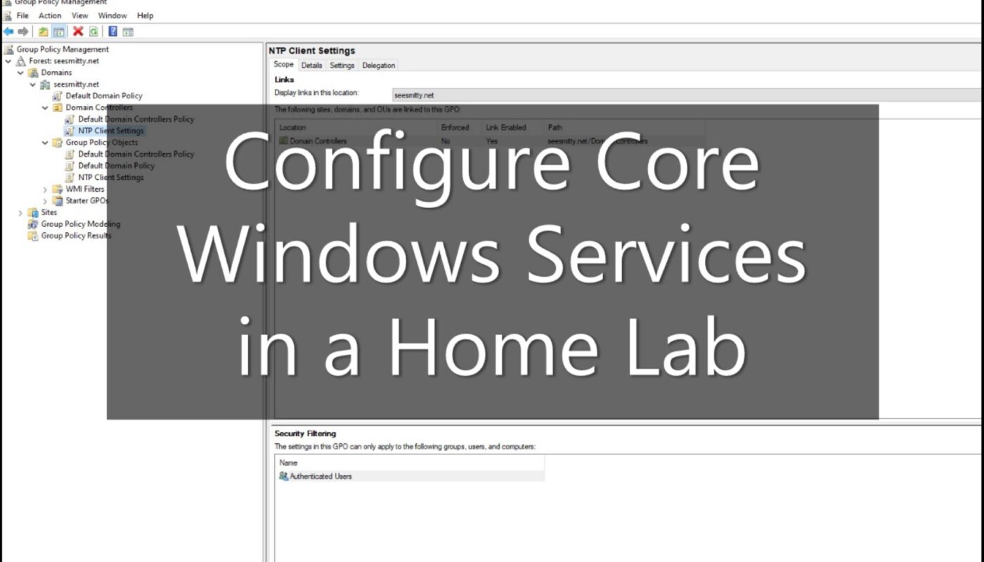 configure core windows services