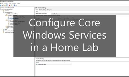 configure core windows services