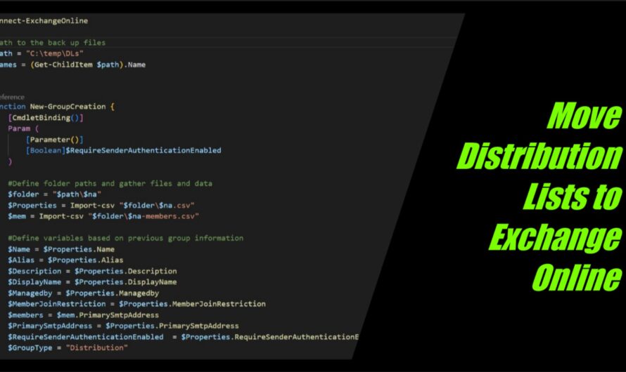 How To Move Distribution Lists to Exchange Online