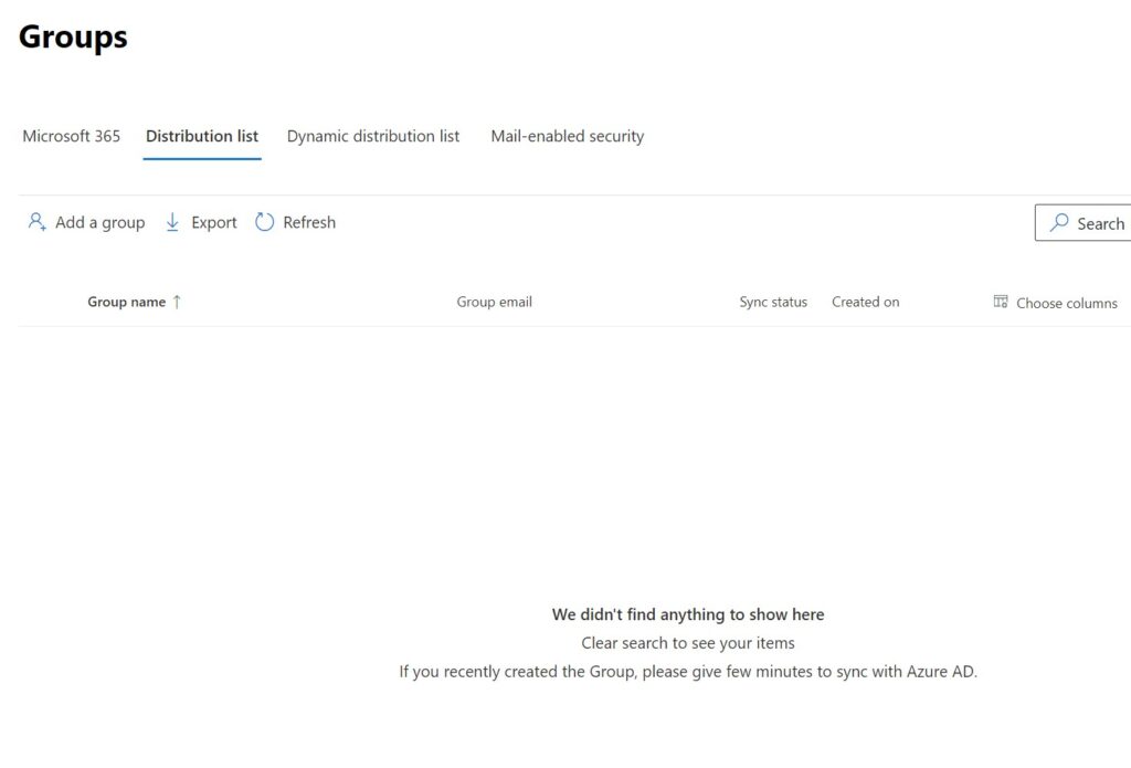 before we have begun to move distribution lists to exchange online.