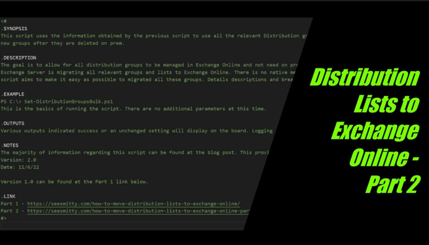 move distribution groups to exchange online part 2