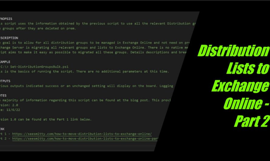 How To Move Distribution Lists to Exchange Online – Part 2
