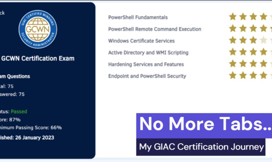 No More Tabs… My GIAC Certification Journey