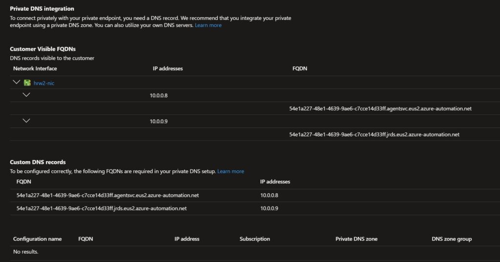 Missing the Custom DNS records