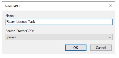 new GPO dialog box