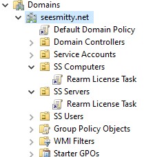 scheduled task to reset the evaluation license