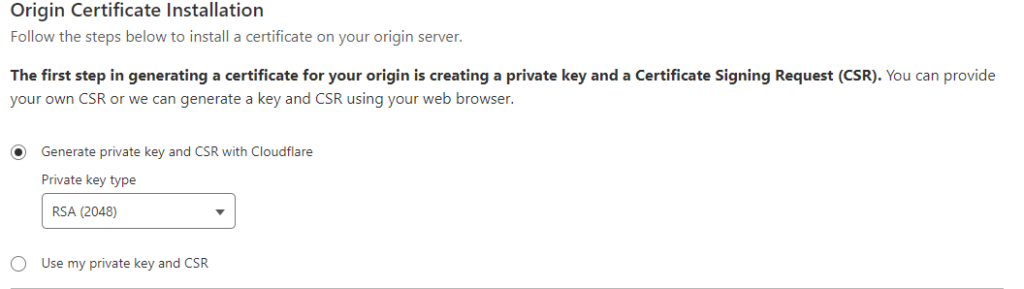 certificate details for the end-to-end encryption process