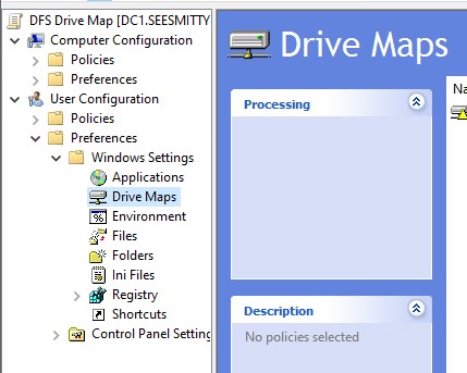 home lab tips number 3 - drive map GPO to make sharing files easier