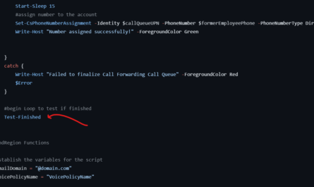 Teams call forwarding script