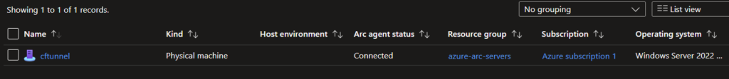 first azure arc server is enrolled successfully