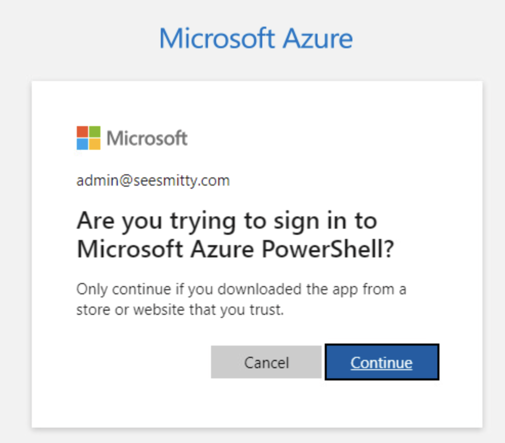 remote session powershell sign in screen.