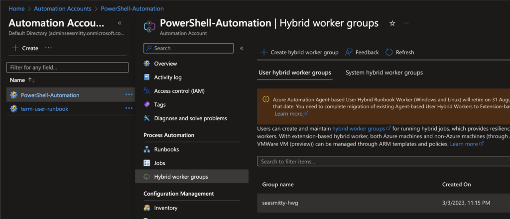 hybrid worker groups